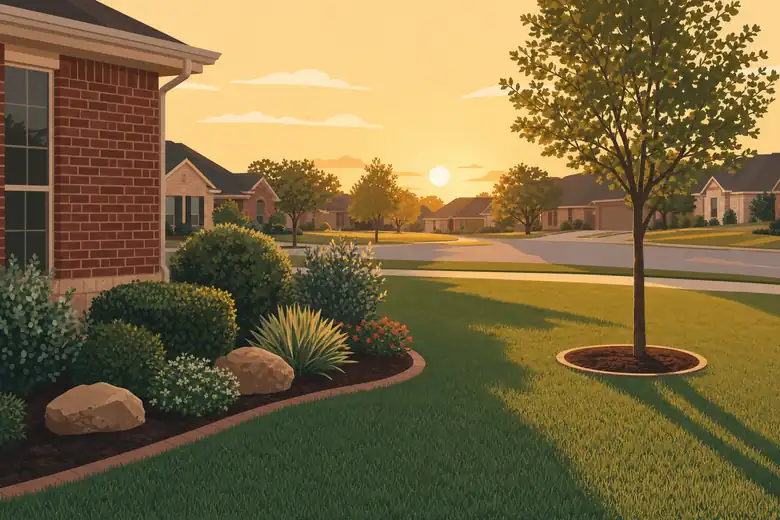 A Timberwood front yard.